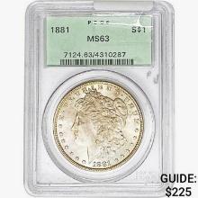 1881 Morgan Silver Dollar PCGS MS63