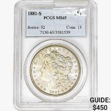 1881-S Morgan Silver Dollar PCGS MS65