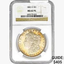 1882-O Morgan Silver Dollar NGC MS62 PL