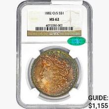 1882-O/S CAC Morgan Silver Dollar NGC MS62