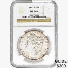 1882-S Morgan Silver Dollar NGC MS64+