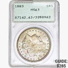 1883 Morgan Silver Dollar PCGS MS63