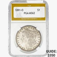 1891-O Morgan Silver Dollar PGA MS62