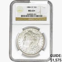 1884-CC Morgan Silver Dollar NGC MS65+