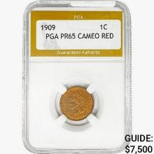 1909 Indian Head Cent PGA PR65 CAMEO RED