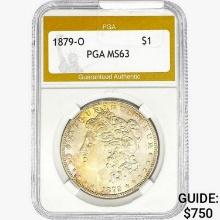 1879-O Morgan Silver Dollar PGA MS63