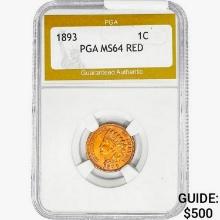 1893 Indian Head Cent PGA MS64 RED