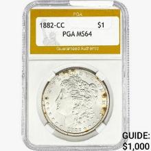 1882-CC Morgan Silver Dollar PGA MS64