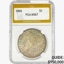 1890 Morgan Silver Dollar PGA MS67