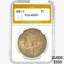 1881-S Morgan Silver Dollar PGA MS65+