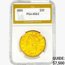 1895 $20 Gold Double Eagle PGA MS63