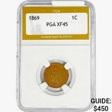 1869 Indian Head Cent PGA XF45