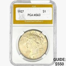 1927 Silver Peace Dollar PGA MS63