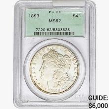 1893 Morgan Silver Dollar PCGS MS62