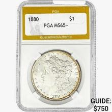 1880 Morgan Silver Dollar PGA MS65+