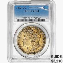 1893-CC Morgan Silver Dollar PCGS VF30