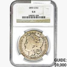 1893-S Morgan Silver Dollar NGC G6