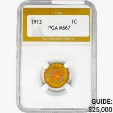 1913 Wheat Cent PGA MS67