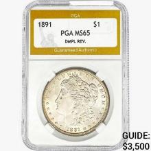 1891 Morgan Silver Dollar PGA MS65