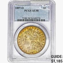 1897-O Morgan Silver Dollar PCGS AU58