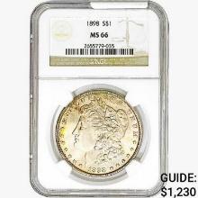 1898 Morgan Silver Dollar NGC MS66