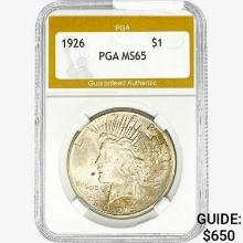 1926 Silver Peace Dollar PGA MS65