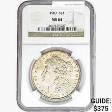 1903 Morgan Silver Dollar NGC MS64