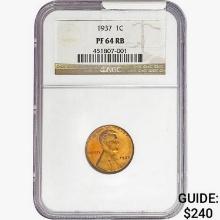 1937 Wheat Cent NGC PF64 RB