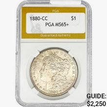 1880-CC Morgan Silver Dollar PGA MS65+