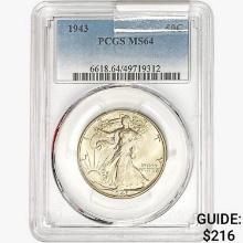 1943 Walking Liberty Half Dollar PCGS MS64