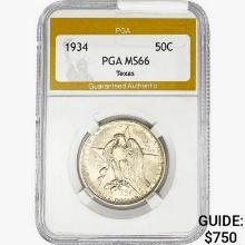 1934 Texas Half Dollar PGA MS66