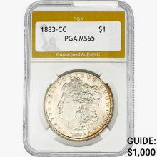 1883-CC Morgan Silver Dollar PGA MS65