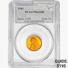 1941 Wheat Cent PCGS PR63 RD