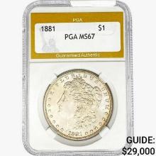 1881 Morgan Silver Dollar PGA MS67