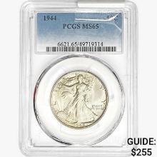 1944 Walking Liberty Half Dollar PCGS MS65