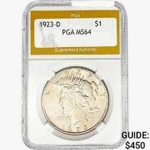 1923-D Silver Peace Dollar PGA MS64