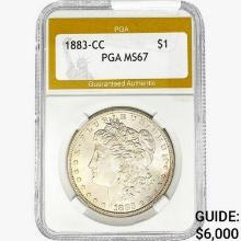 1883-CC Morgan Silver Dollar PGA MS67