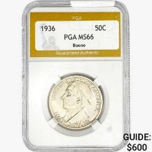 1936 Boone Half Dollar PGA MS66