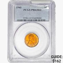 1941 Wheat Cent PCGS PR63 RD