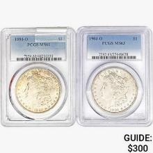 [2]1884/1904-O Morgan Silver Dollar PCGS MS61-63