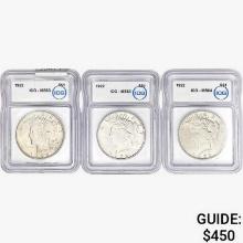 [3]1922 Silver Peace Dollar ICG MS63-64