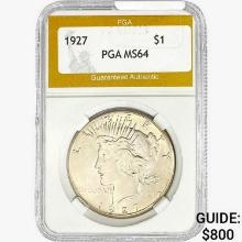 1927 Silver Peace Dollar PGA MS64