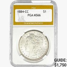 1884-CC Morgan Silver Dollar PGA MS66