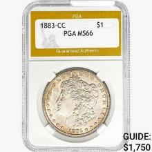 1883-CC Morgan Silver Dollar PGA MS66