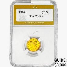 1904 $2.50 Gold Quarter Eagle PGA MS66+