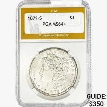 1879-S Morgan Silver Dollar PGA MS64+