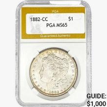 1882-CC Morgan Silver Dollar PGA MS65