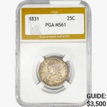 1831 Capped Bust Quarter PGA MS61