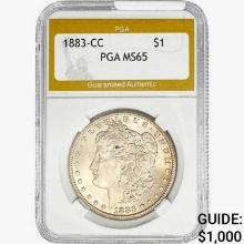 1883-CC Morgan Silver Dollar PGA MS65