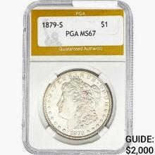 1879-S Morgan Silver Dollar PGA MS67